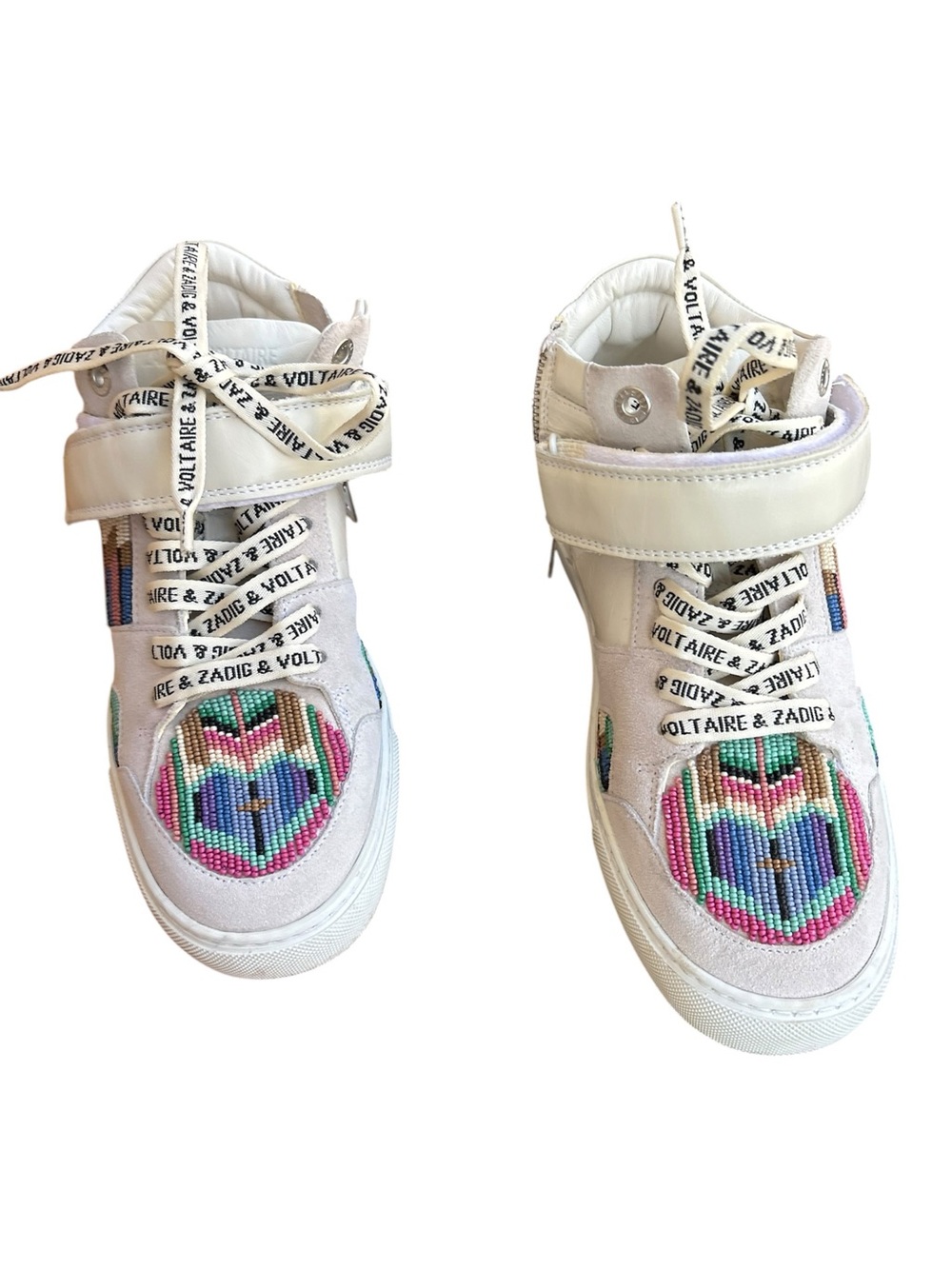 Zadig & Voltaire Beaded High-Top Sneakers – EU 39 / US 8